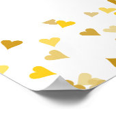 50e verjaardag Golden Hearts welkomstbord Poster (Hoek)