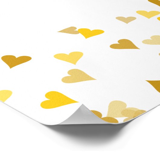 50e verjaardag Golden Hearts welkomstbord Poster (Hoek)