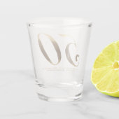 50e Verjaardag Golden Wedding Jubileum Shot Glas (Achterkant)