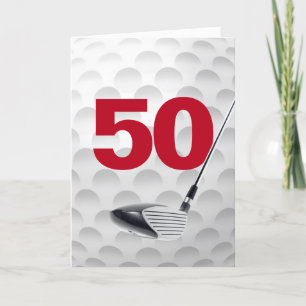 50e verjaardag Golf Ball Design Kaart