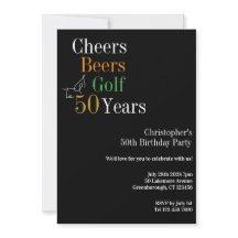 50e verjaardag Golf Cheers Beers Party