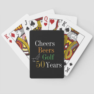 50e verjaardag Golf Cheers Beers Pokerkaarten