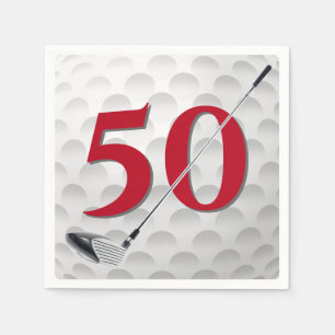 50e verjaardag Golf Club Napkins Servet