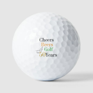 50e verjaardag Golf Proost Bieren Minimaal Golfballen