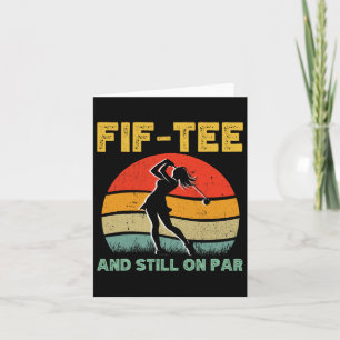 50e verjaardag Golf Women's Design Retro 50 jaar O Kaart