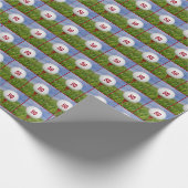 50e verjaardag Golfbal Cadeaupapier (Hoek)