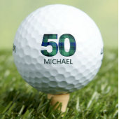 50e verjaardag golfballen 50 jaar golf plaid cadea