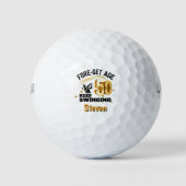 50e verjaardag golfballen 50 jaar grappig cadeau (Voorkant)