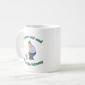 50e verjaardag Golfer Gag Gift Koffiemok (Voorkant links)