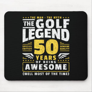 50e verjaardag golfspeler 50 jaar oud golfer muismat
