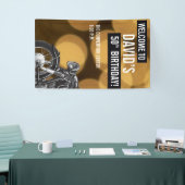 50e verjaardag goud en zwart, motorfiets spandoek (Beurs)
