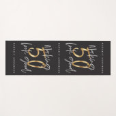 50e verjaardag goud en zwarte chic modern yogamat (Voorkant (horizontaal))