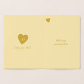 50e verjaardag goud folie kaarten (Binnen)