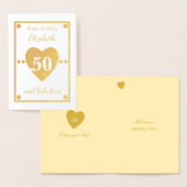 50e verjaardag goud folie kaarten (Display)