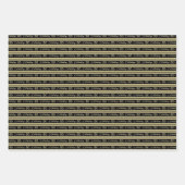 50e verjaardag Goud Zwart Inpakpapier Vel (Voorkant 2)