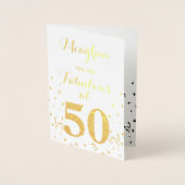 50e verjaardag Gouden folie Fabulous op 50 Kaarten (Voorkant)