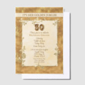 50e verjaardag Gouden Jubileum Vellum Uitnodiginge Vellum Uitnodigingen (Offset)