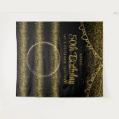 50e verjaardag Gouden Viering Foto Achtergrond Wandkleed (Voorkant (horizontaal))