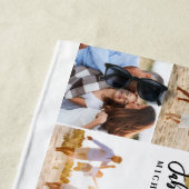 50e verjaardag gouden zwarte foto collage strand  strandlaken (In situ)