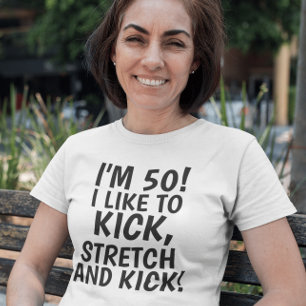 50E VERJAARDAG GRAPPIG DAMES T-SHIRT