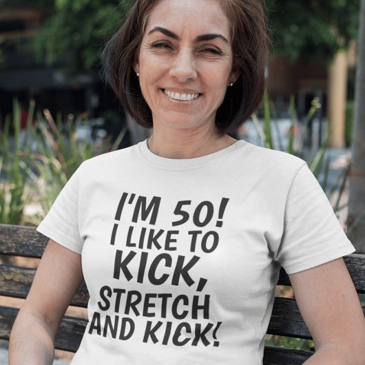 50E VERJAARDAG GRAPPIG DAMES T-SHIRT