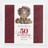 50e Verjaardag Grappige Oma Servetten Feest Tafel (Voorkant)