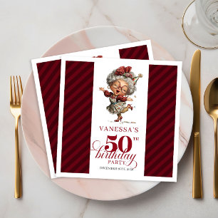 50e Verjaardag Grappige Oude Dame Grappige Feestse Servet