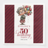 50e Verjaardag Grappige Oude Dame Servetten Feest  (Voorkant)