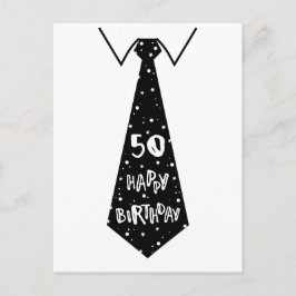 50e verjaardag grappige verjaardagskaart stropdas briefkaart