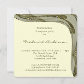 50e verjaardag - Groen en geel ontwerp Kaart (Achterkant)