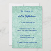 50e verjaardag Groene en Blauwe Bow W1469 Kaart (Achterkant)