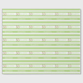 50e verjaardag groene witte vrouwen cadeaupapier (Vlak)