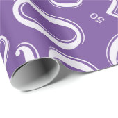 50e Verjaardag Groot Willekeurig Nummerpatroon Paa Cadeaupapier (Rol Hoek)