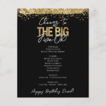 50e verjaardag Grote 5-oh-partijenmenubrochure