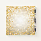 50e verjaardag Guestbook Gold Glam Lights Notitieboek (Achterkant)