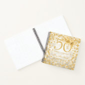 50e verjaardag Guestbook Gold Glam Lights Notitieboek (Binnen)