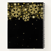 50e verjaardag Guestbook Gold Winter Black Notitieboek (Achterkant)