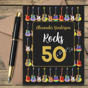 50e verjaardag Guitar Rocks 50 Gepersonaliseerd