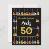 50e verjaardag Guitar Rocks 50 Gepersonaliseerd (Voorkant)