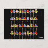 50e verjaardag Guitar Rocks 50 Gepersonaliseerd Briefkaart (Achterkant)