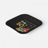 50e verjaardag Guitar Rocks 50 Gepersonaliseerd Papieren Bordje (Gebogen)