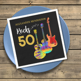 50e verjaardag Guitar Rocks 50 Gepersonaliseerd Servet