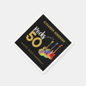 50e verjaardag Guitar Rocks 50 naam Servet (Hoek)