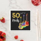 50e verjaardag Guitar Rocks 50 Servet (Insitu)