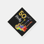 50e verjaardag Guitar Rocks 50 Servet (Hoek)