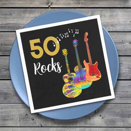 50e verjaardag Guitar Rocks 50 Servet