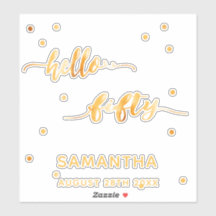 50e verjaardag hallo vijftig goudnaamsticker