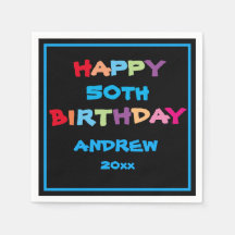 50e verjaardag Happy Birthday Custom Modern Cute