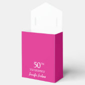 50e Verjaardag Heet Roze Glitterende Bedankt Bedankdoosjes (Geopend)