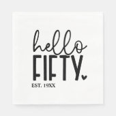 50e verjaardag Hello Fifty Servet (Voorkant)